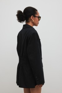 Marynarka z marszczeniem w kolorze TOTALLY BLACK - ROCHELLE-S/M