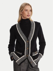 Luisa Spagnoli Kardigan Ceneriera 100206 Czarny Regular Fit