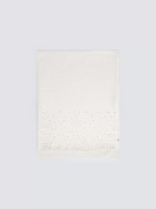 Szal damski bawełniany z kryształkami kremowy Cristaso 103