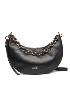 Tommy Hilfiger Torebka Moon Leather Crossover AW0AW17467 Czarny