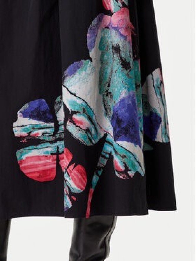 Desigual Spódnica trapezowa Ella Lacroix 25WWFW05 Czarny Regular Fit