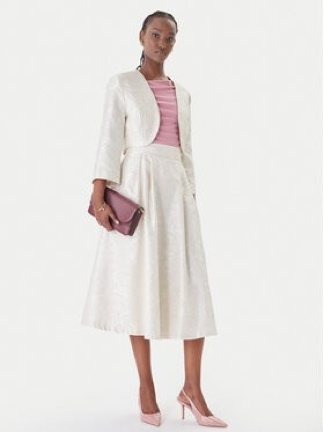 Rinascimento Spódnica trapezowa CFC0127694003 Écru Regular Fit