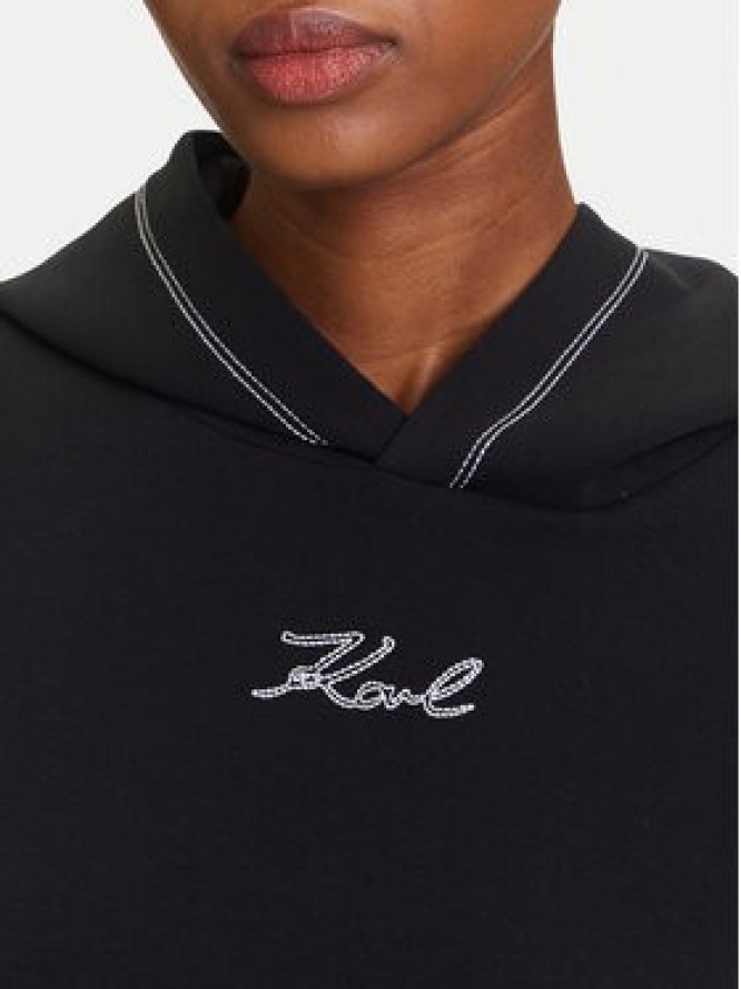 KARL LAGERFELD Bluza A3W20011 Czarny Relaxed Fit