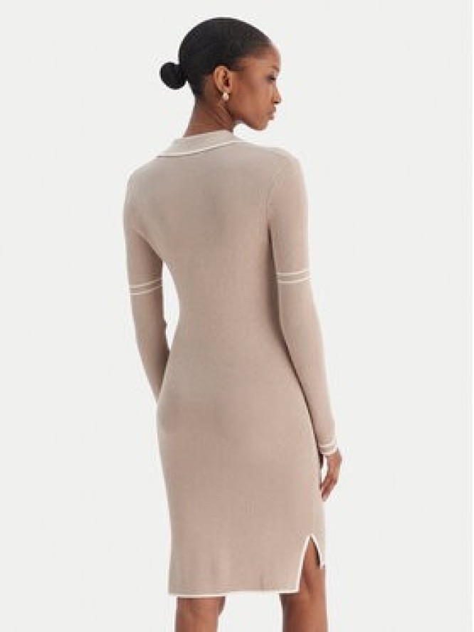 Liu Jo Sport Sukienka dzianinowa TF5028 MS49I Beżowy Regular Fit