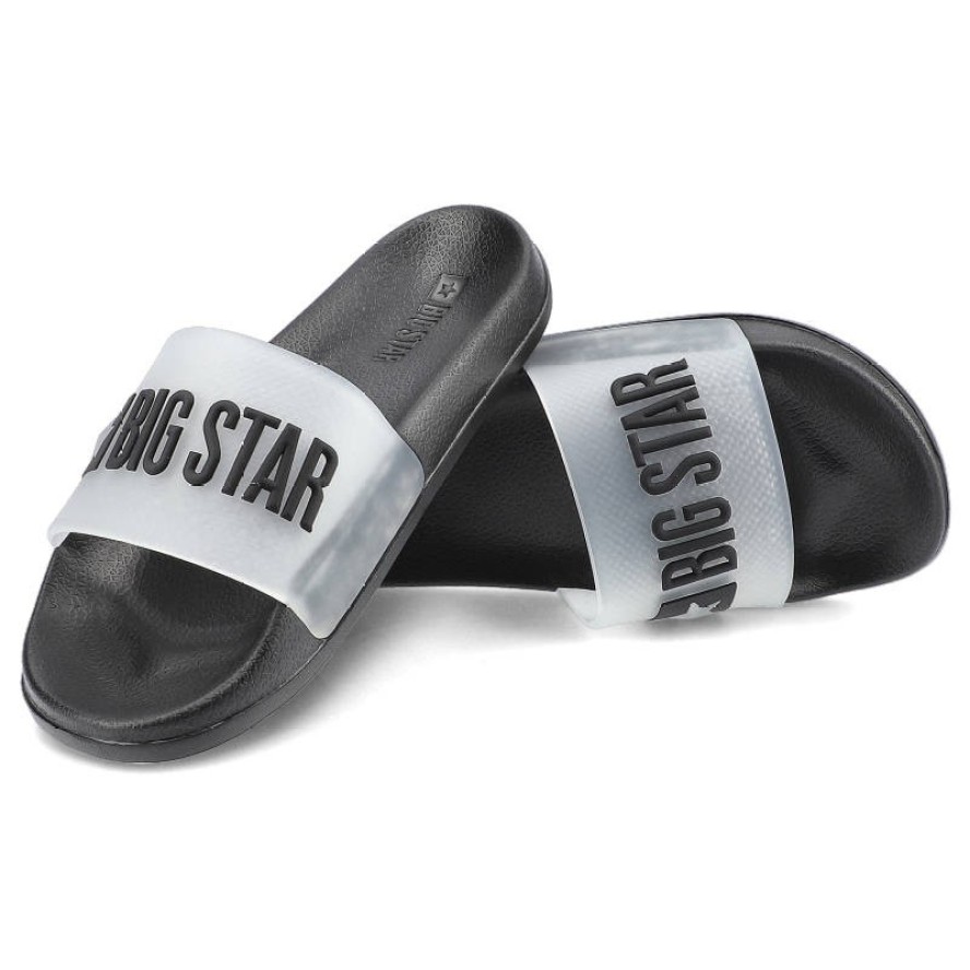 Czarne Klapki Big Star Modne Damskie Buty Na Lato