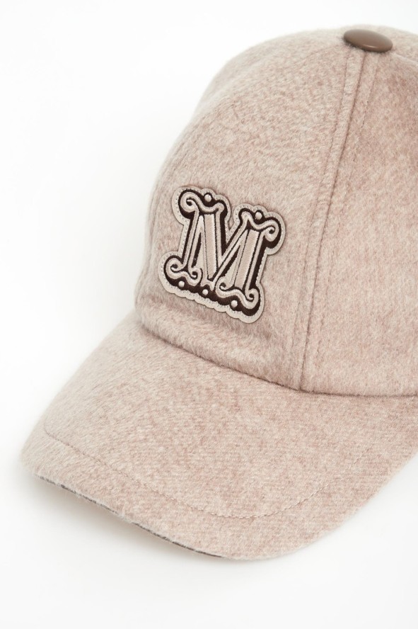 Czapka z daszkiem damska kaszmirowa Durante MAX MARA ACCESSORI