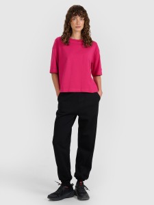 4F Spodnie dresowe joggery damskie - czarne M