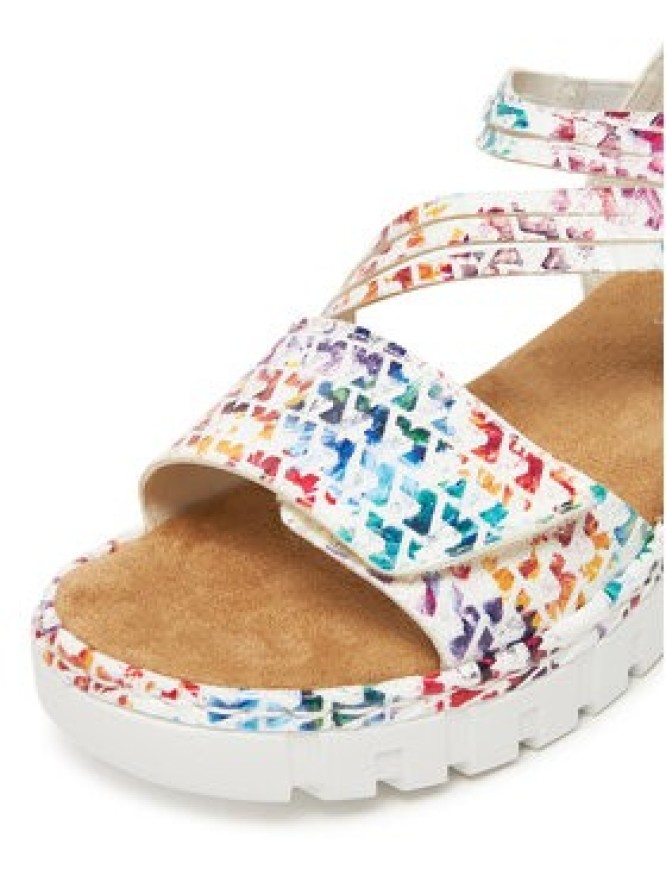 Rieker Sandały V1364-90 Biały