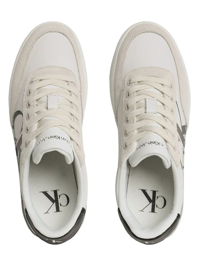 CALVIN KLEIN JEANS Skórzane sneakersy w kolorze kremowo-czarnym rozmiar: 41