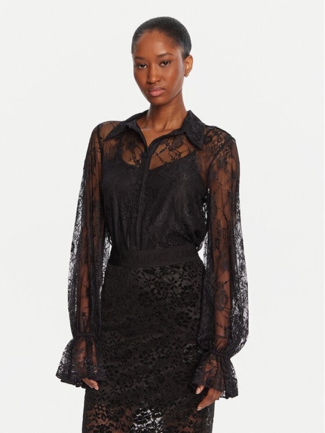 KAOS Koszula Camicie RI1TZ004 0001 Czarny Regular Fit