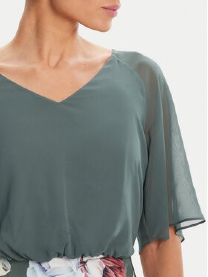 Swing Sukienka koktajlowa 5AE28900 Zielony Slim Fit