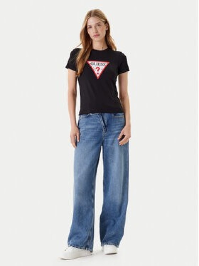 Guess Jeans T-Shirt W4YI04 J1314 Czarny Slim Fit