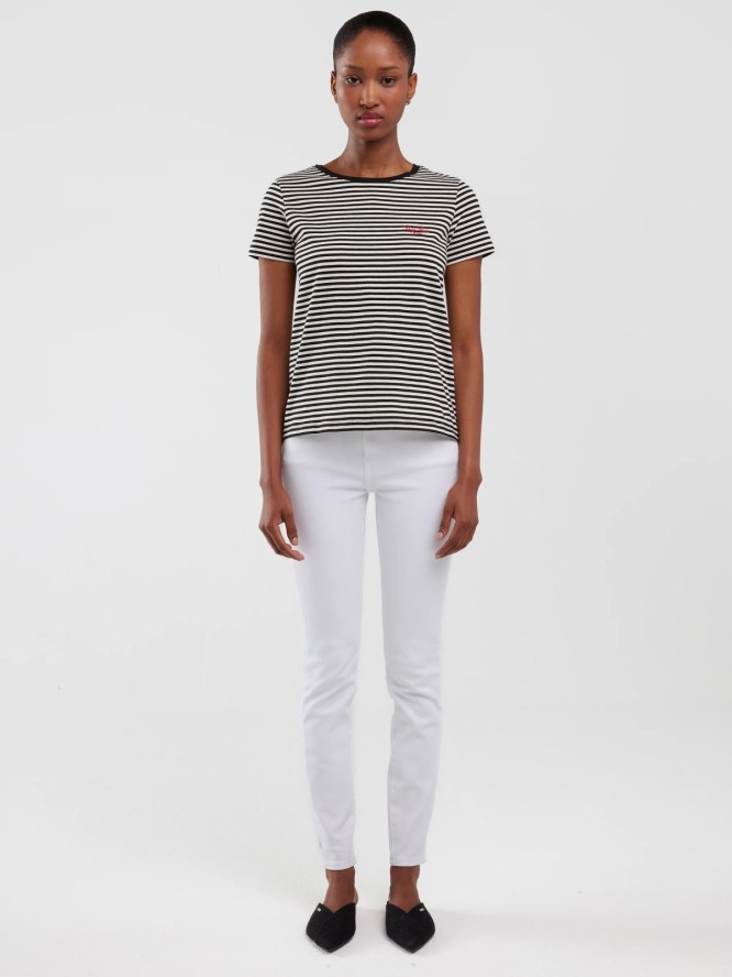 Jeansy damskie push up z wysokim stanem białe Melinda High Waist 101