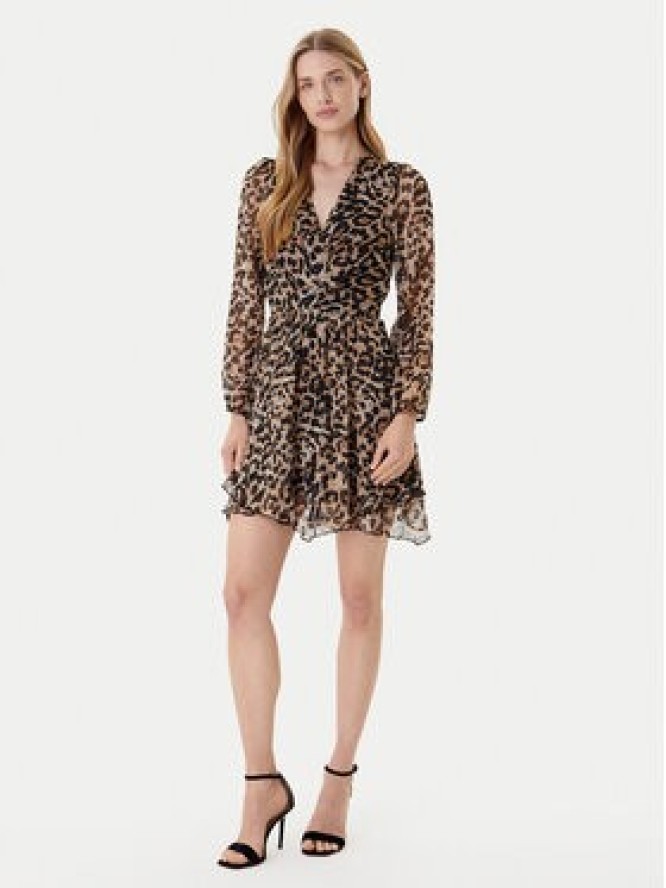 Morgan Sukienka codzienna 252-RLION Brązowy Regular Fit