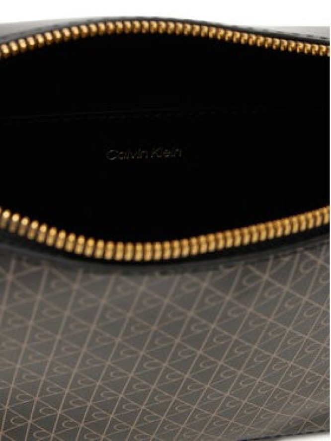 Calvin Klein Torebka Emblem Aop Elongated Camera Bag LV04F3268G Czarny