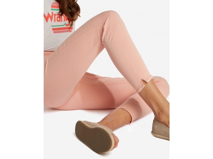 SPODNIE DAMSKIE WRANGLER SKINNY CROP PEACH W28MHL53X 112128461