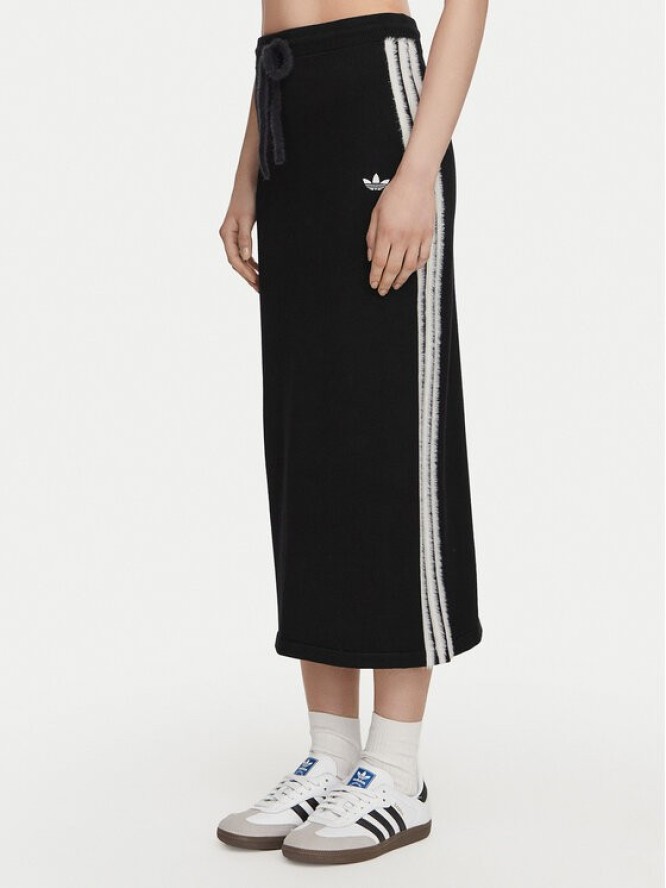 adidas Spódnica midi KS9373 Czarny Slim Fit