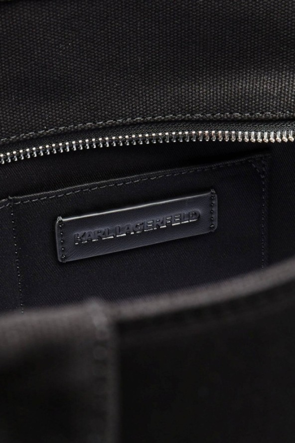 KARL LAGERFELD Czarna bawełniana shopperka damska