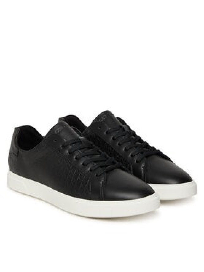 Calvin Klein Sneakersy Low Pro Cups Lace Up Lth Aop HW0HW02817 Czarny