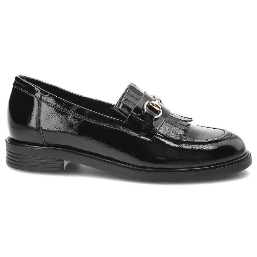Czarne Mokasyny Armodo Eleganckie Obuwie Damskie