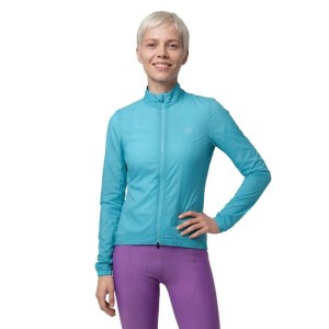 Damska ultralekka wiatroszczelna kurtka rowerowa Siroko J4-W Windbreak Blue