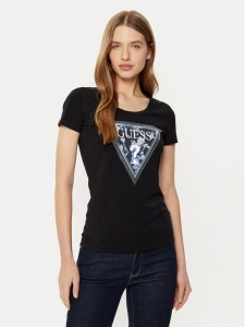Guess T-Shirt W5RI00 J1314 Czarny Regular Fit