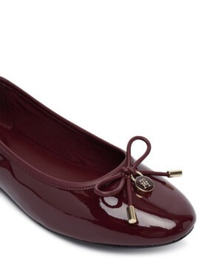 Tommy Hilfiger Baleriny Th Charm Patent Ballerina FW0FW09481 Bordowy
