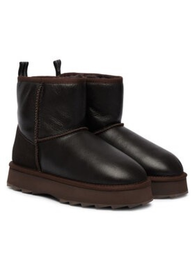 EMU Australia Śniegowce Sharky Mini Town Flatform W13340 Brązowy ciemny