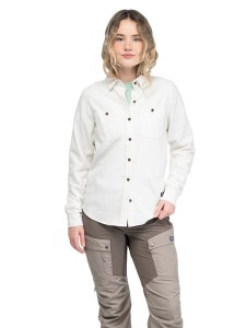 Bergans Koszula flanelowa "Nordmarka" - Relaxed fit - w kolorze białym rozmiar: L
