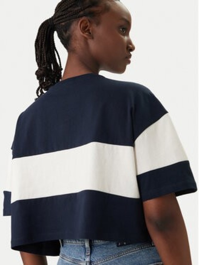 Tommy Jeans T-Shirt Badge Colour-Blocked DW0DW18706 Granatowy Oversize