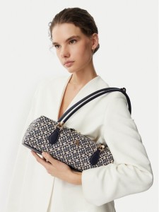 Tommy Hilfiger Torebka Th Grace Shoulder Bag Jacquard AW0AW18752 Niebieski