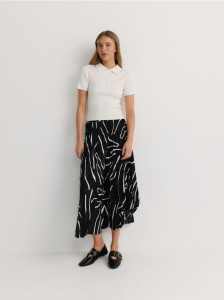 Plisowana spódnica midi - wielobarwny