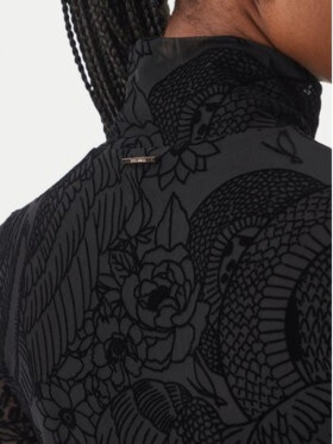 Just Cavalli Bluzka 81PAH617 JS569 Czarny Slim Fit