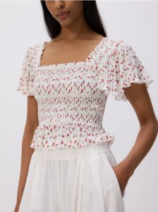 Bluzka z falbanami - wielobarwny