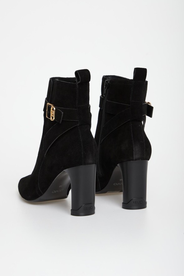 Botki zamszowe na obcasie LIU JO