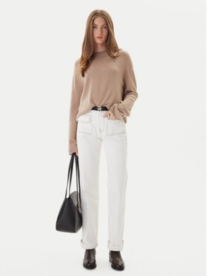 Tommy Hilfiger Sweter WW0WW46438 Beżowy Regular Fit
