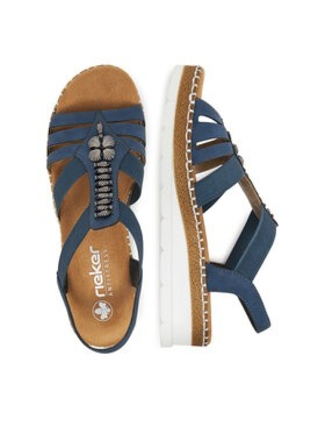 Rieker Sandały V1206-14 Granatowy