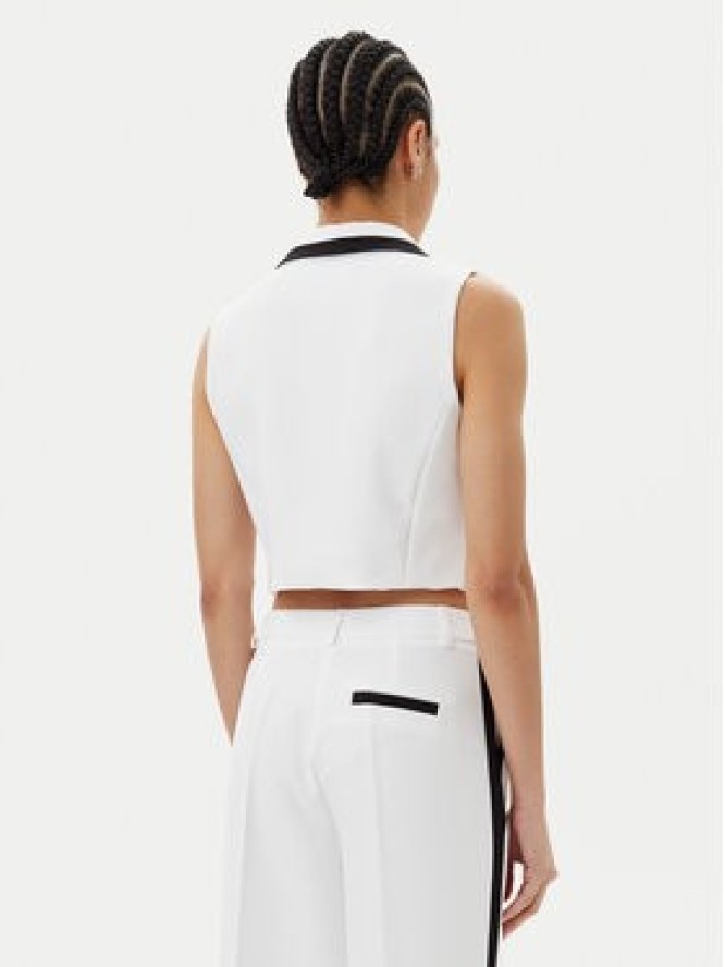 Maryley Kamizelka 25EB190/43BN Biały Regular Fit