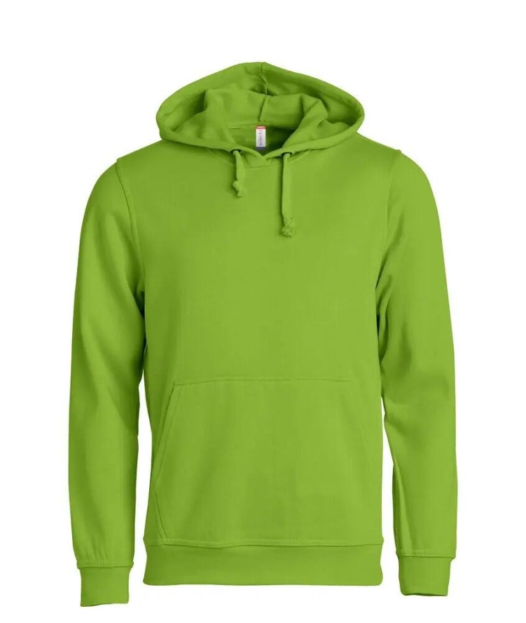 clique Basic Hoody bluza z kapturem unisex jasnozielona – light green