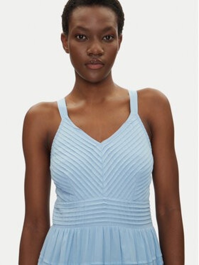 Iconique Sukienka letnia IC25-064 Błękitny Regular Fit