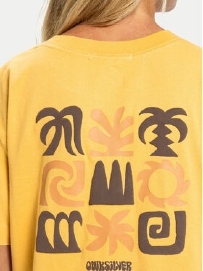 Quiksilver T-Shirt Standard EQWZT03197 Żółty Regular Fit