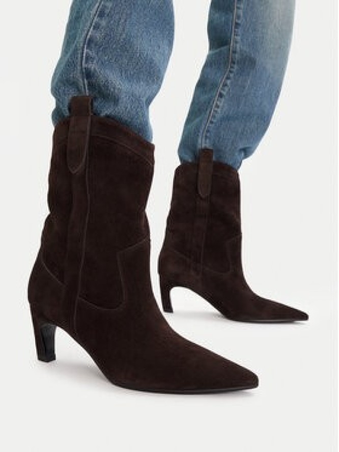 GINO ROSSI Botki EO-ZARA-LT2546 Brązowy