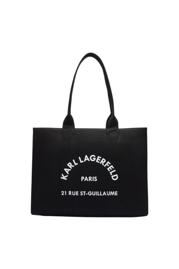 KARL LAGERFELD Czarna bawełniana shopperka damska