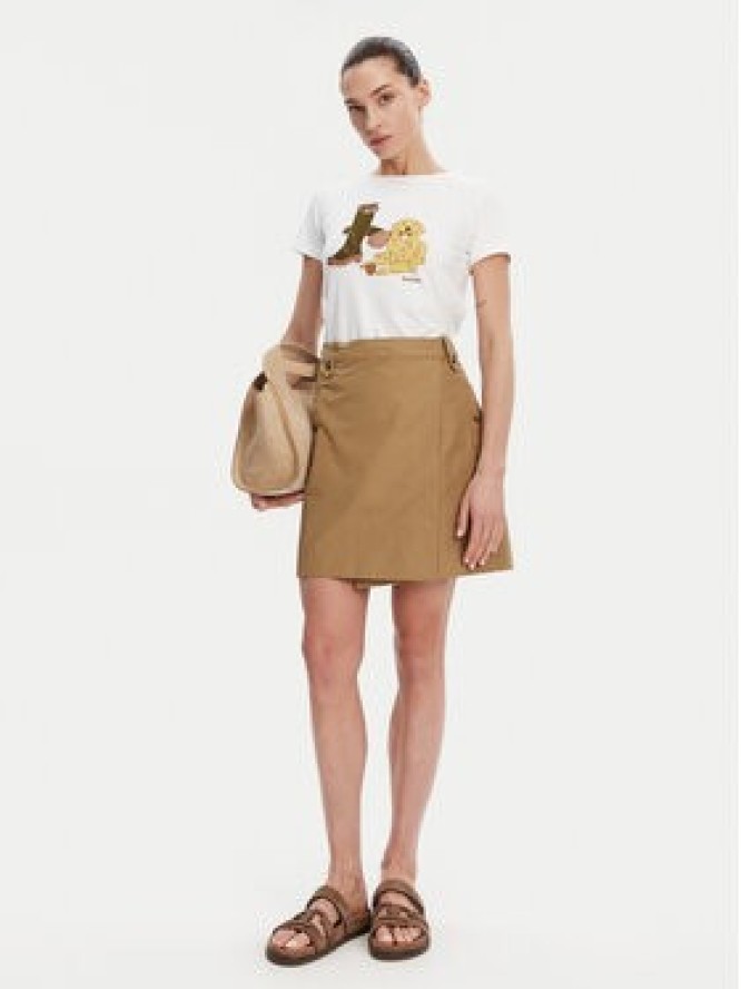 Barbour T-Shirt Rowen LTS0668WH11 Biały Regular Fit