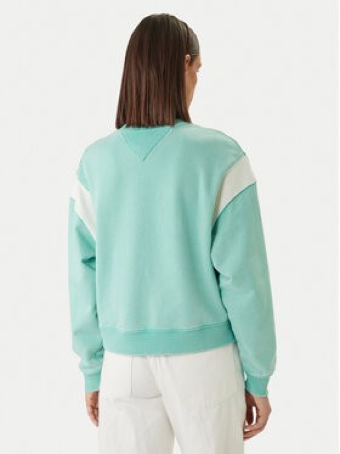 Tommy Jeans Bluza Varsity Crew DW0DW22365 Zielony Regular Fit