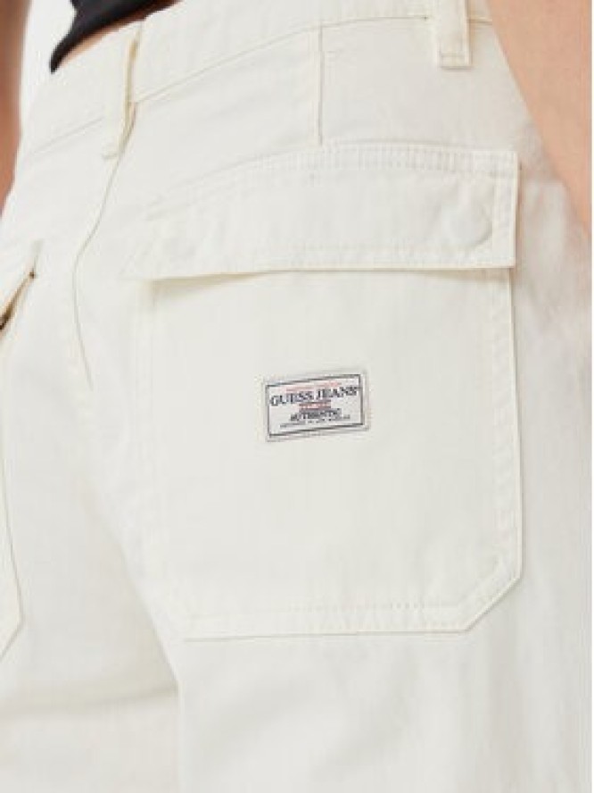 Guess Jeans Jeansy W4YB61 WGCV1 Écru Straight Leg
