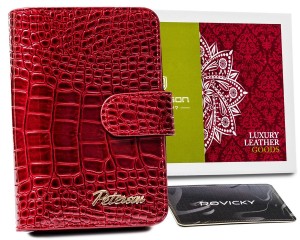 Portfel skórzany Peterson czerwony PTN CR-602-0738 RED
