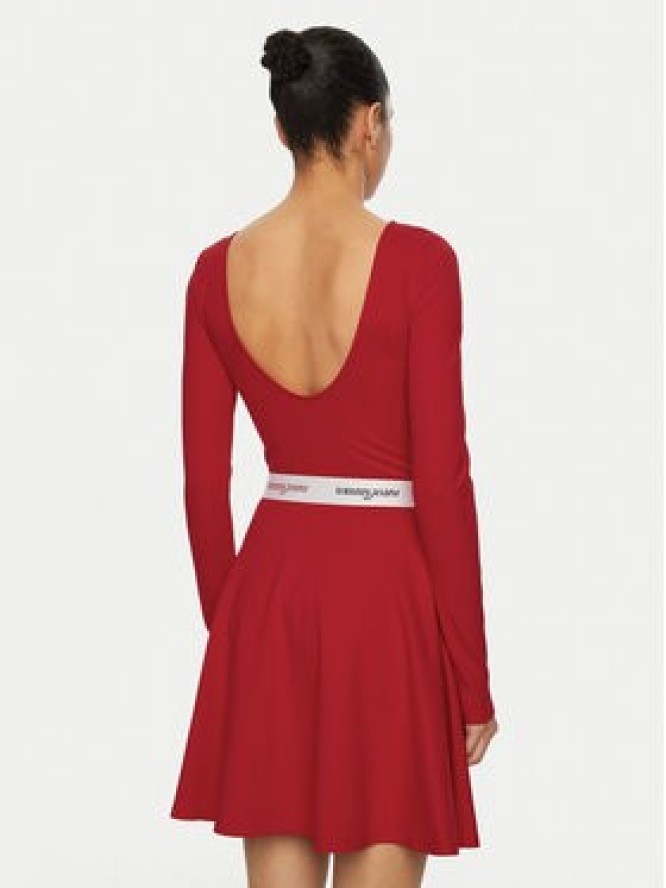 Tommy Jeans Sukienka codzienna DW0DW19465 Czerwony Slim Fit