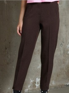 Spodnie cygaretki - brązowy