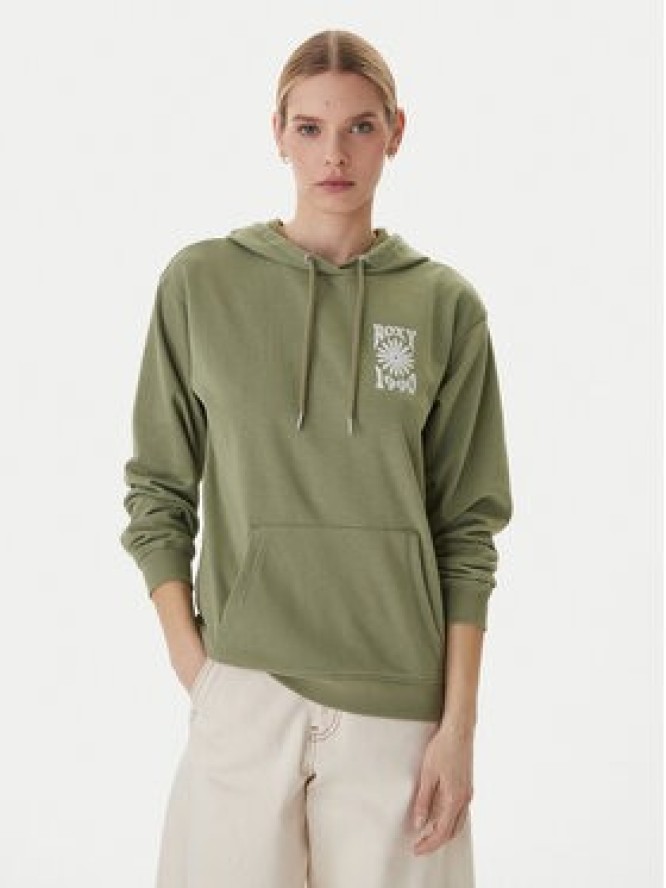 Roxy Bluza Surf Stoked Terry Vint ERJFT05062 Khaki Relaxed Fit